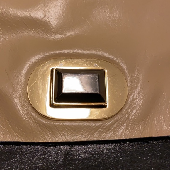 Badgley Mischka Black and Tan purse - Picture 4 of 16